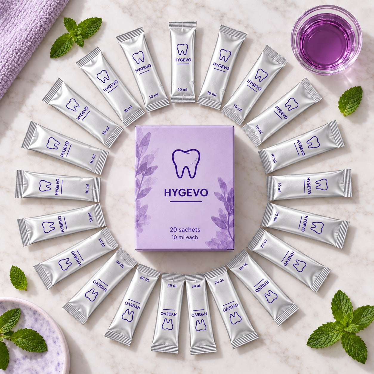 HYGEVO Portable Purple Mouthwash