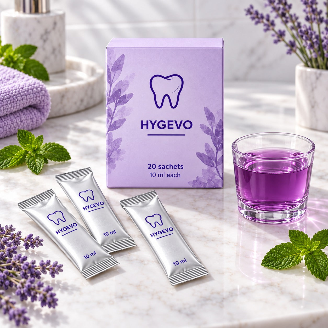 HYGEVO Portable Purple Mouthwash view 7